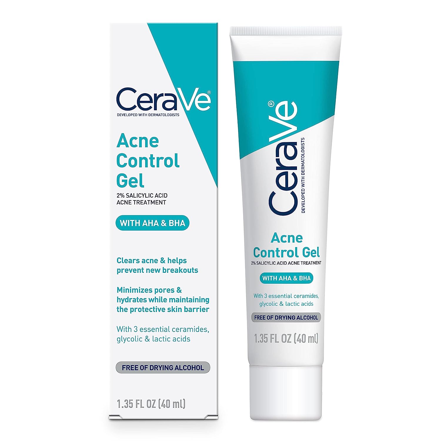 71yzxvSfsCL._SL1500_1.jpg CeraVe Acne Control Gel with AHA And BHA 40ml - Image 1