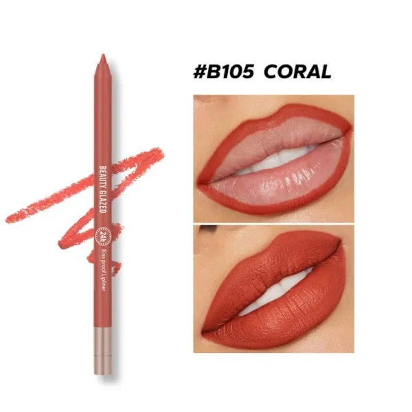 Beauty Glazed Waterproof & Long Lasting Lip Liner - B105 Coral