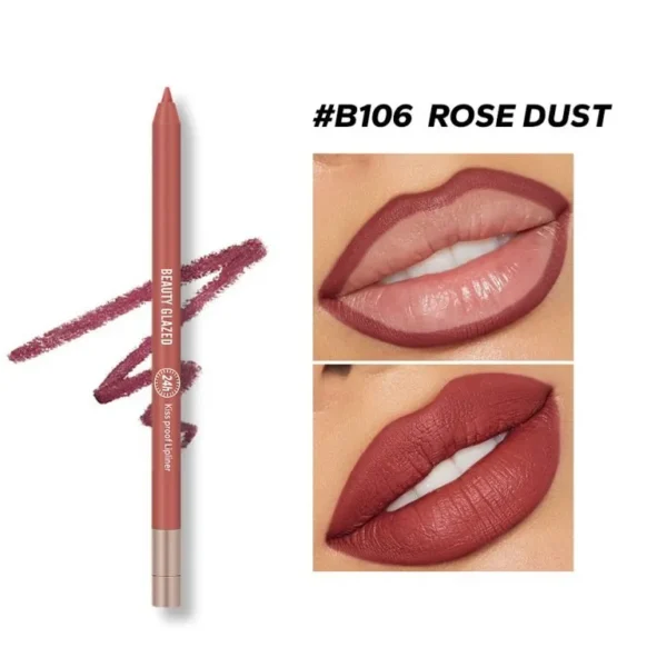 Beauty Glazed Waterproof & Long Lasting Lip Liner - B106 Rose Dust