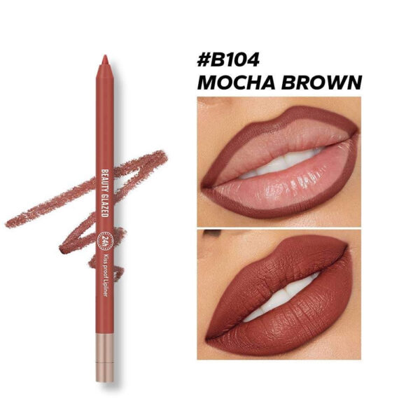 Beauty Glazed Waterproof & Long Lasting Lip Liner - B104 Mocha Brown