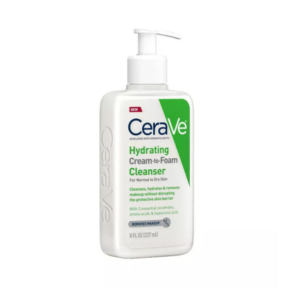 Cerave Hydrating Cream To Foam Cleanser For Normal To Dry Skin Pump 237ml PO