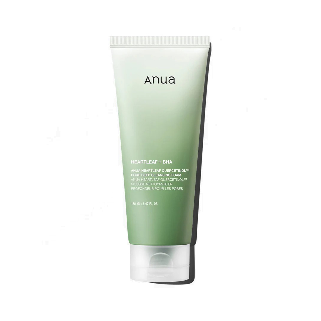 anua-heartleaf-quercetinol-pore-deep-cleansing-foam-1.jpg Anua Heartleaf Quercetinol Pore Deep Cleansing Foam 150ml - Image 1