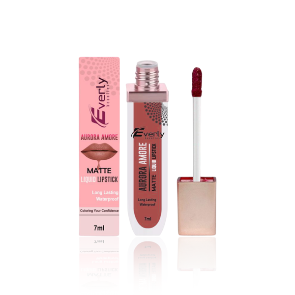 Everly Beauties Aurora Matte Liquid Lipstick - Mocha Brown