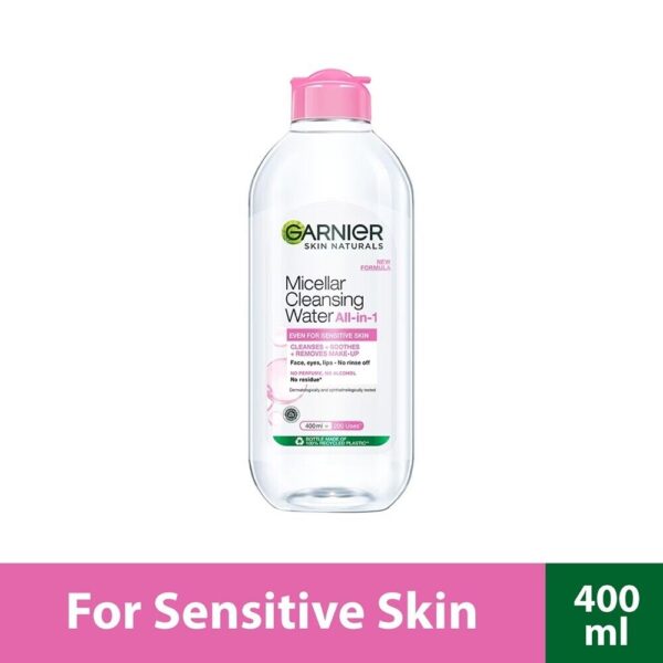 Garnier Micellar Cleansing Water All-in-1 For Sensitive Skin 400ml (Indo)