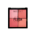 Swiss Beauty All Day Flush Blush Palette 4 Color 01 The Cheeky Edit