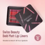 Swiss Beauty Bold Matt Lip Liner Set Of 12 Pcs - Image 2