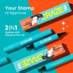 Swiss Beauty Craze Eyeliner Stamp Duo Black - Image 4
