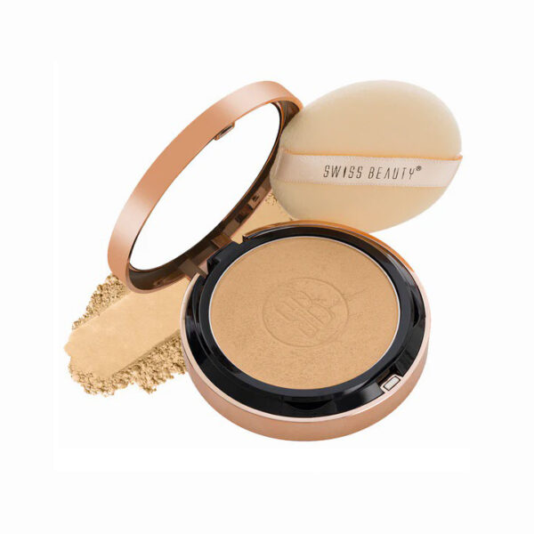 Swiss Beauty Silky and Smooth Oil Control Pressed Powder Compact with SPF 15  04 Natural Beige